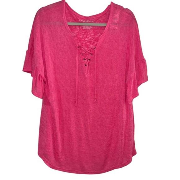 Lane Bryant Tops - LANE BRYANT Vibrant Pink Lightweight Top Size 14/16